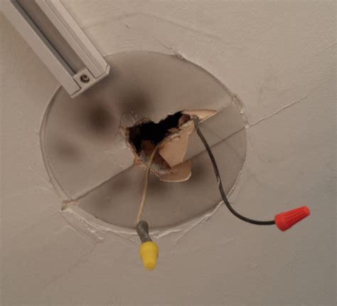 ceiling light fixture junction box|replace ceiling light box.